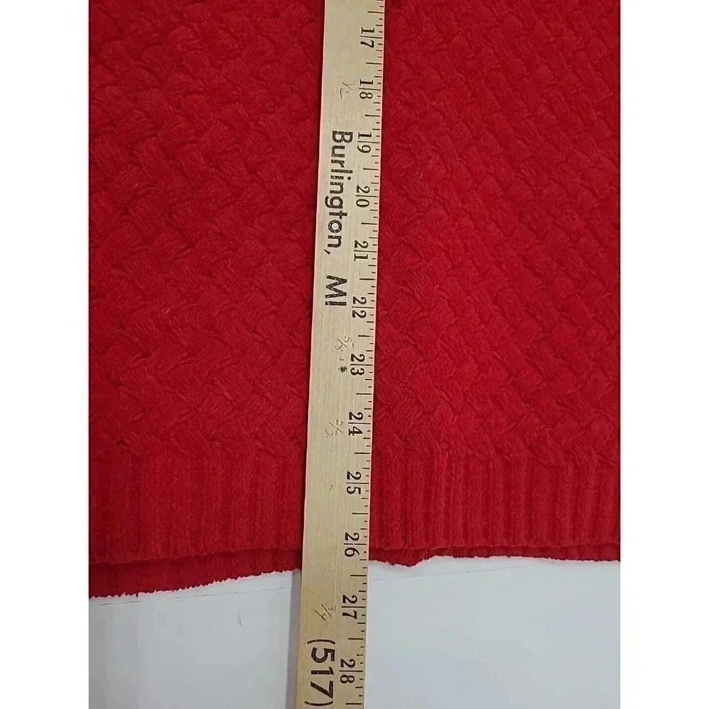 J. Jill Sweater Women's Size Medium Long Button Front Pockets Basket Weave - Picture 7 of 7